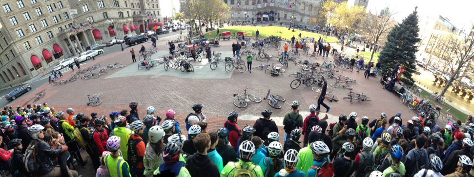 Cranksgiving in Copley Square