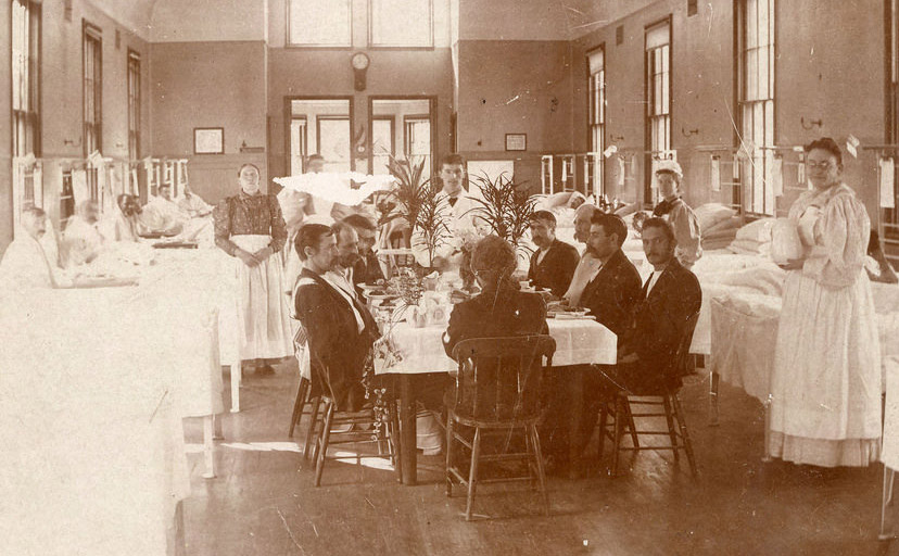 Thanksgiving in Ward T at Boston City Hospital