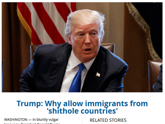 Our shithole president