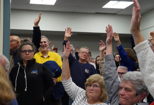 Residents against the proposed Roxbury Prep school