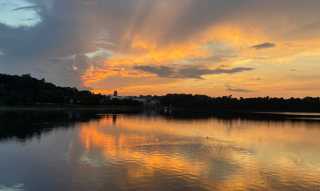 Sunset over Chestnut Hill Reservoir