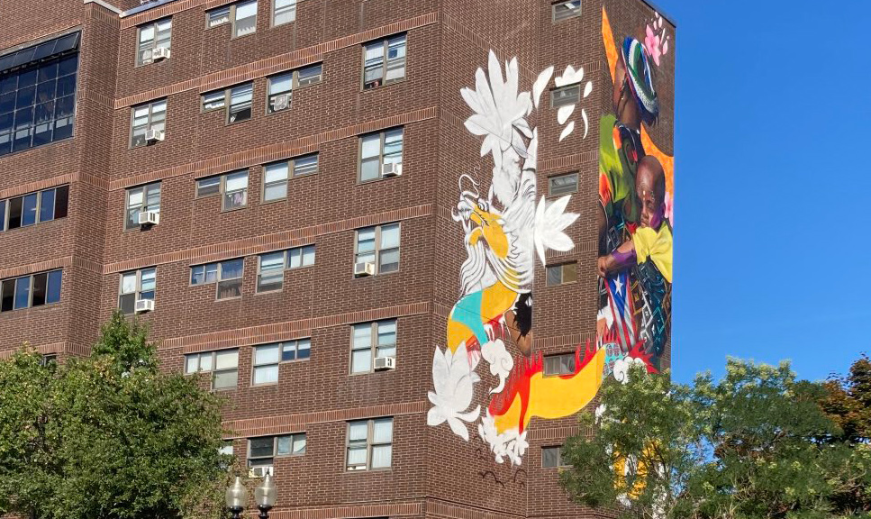 New mural at Washington Manor on Washington Street