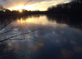 Sunset over the Mother Brook in Hyde Park