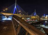 The Zakim Bridge from North Point Park in Cambridge