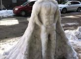 Batman snowman in the Leather District