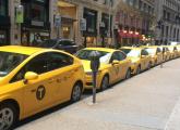 New York City cabs on Devonshire Street in Boston