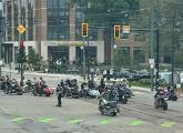 Motorcyclists in Cleveland Circle