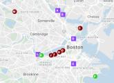 Maps showing where raw sewage flowed into the Charles, Mystic and harbor.