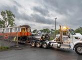 Old Orange Lne car leaves Wellington