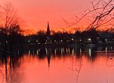 Sunrise over Jamaica Pond