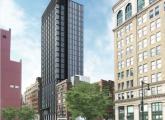 Rendering of proposed 22-story condo builidng on Kneeland Street in Chinatown