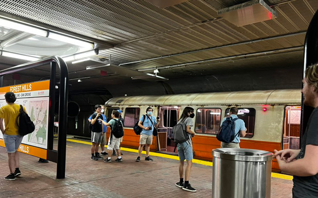 People on the last train to Forest Hills