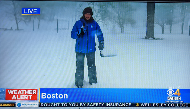 Snow shoveling on air