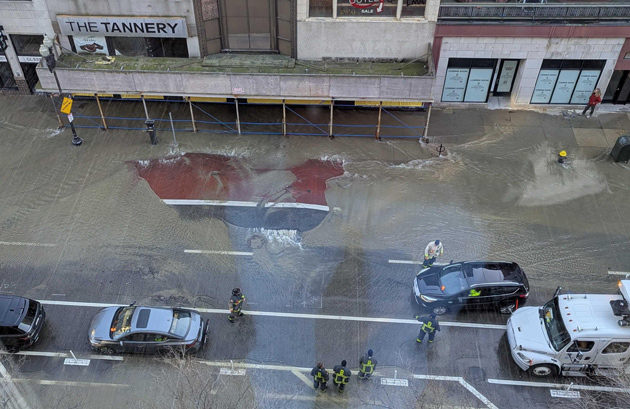 The scene outside the Tannery